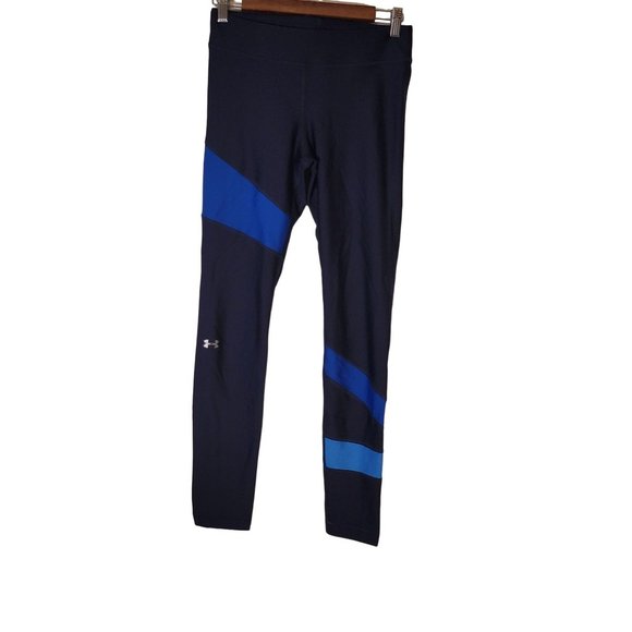 Under Armour Compression Workout Running Yoga Leggings Blue Women's Size Medium - Picture 2 of 6